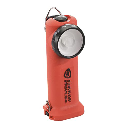 Flashlight; with charger; colour: orange; survivor led; size:6-3/4 inch