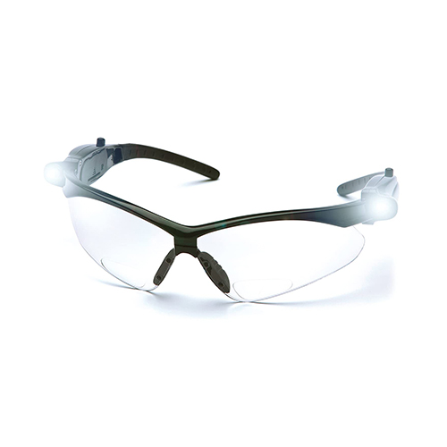 PMXTREME READERS Clear Anti-Fog +2.5 Lens with LED Temples